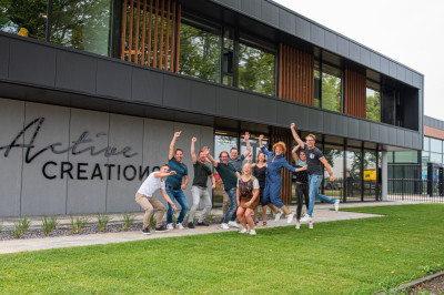 Een deel van het team van Active Creations anno nu - foto zomer 2020